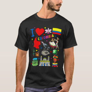 Camiseta Amo Colombia Hand Dibujo Fórmula Colombia