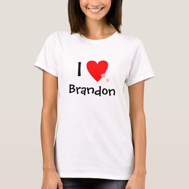 Camiseta Amo (corazón) a Brandon (Anverso)