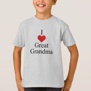 Camiseta Amo (corazón) a la gran abuela