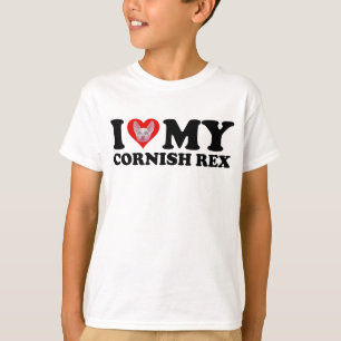 Camiseta Amo (Corazón) a mi Cornish Rex