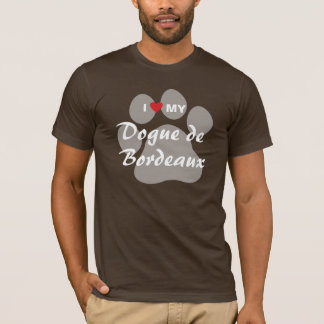 Camiseta Amo (corazón) a mi Dogue de Bordeaux