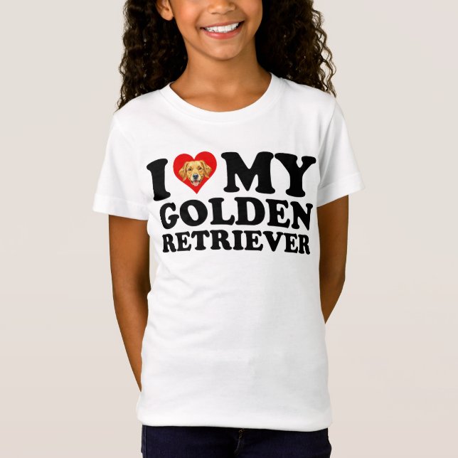 Camiseta Amo (Corazón) a mi Golden Retriever (Anverso)