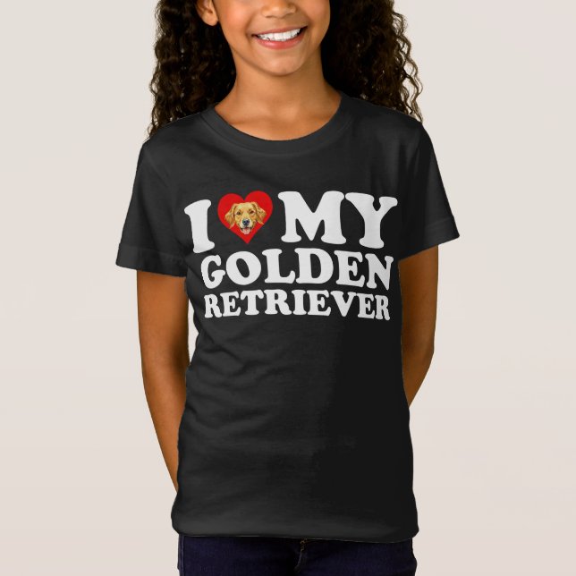 Camiseta Amo (Corazón) a mi Golden Retriever (Anverso)