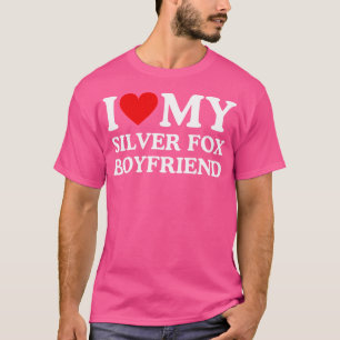 Camiseta Amo (corazón) a mi novio zorro plateado
