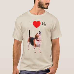 Camiseta Amo corazón a mi perro Beagle