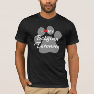 Camiseta Amo (corazón) a mi Tervuren belga