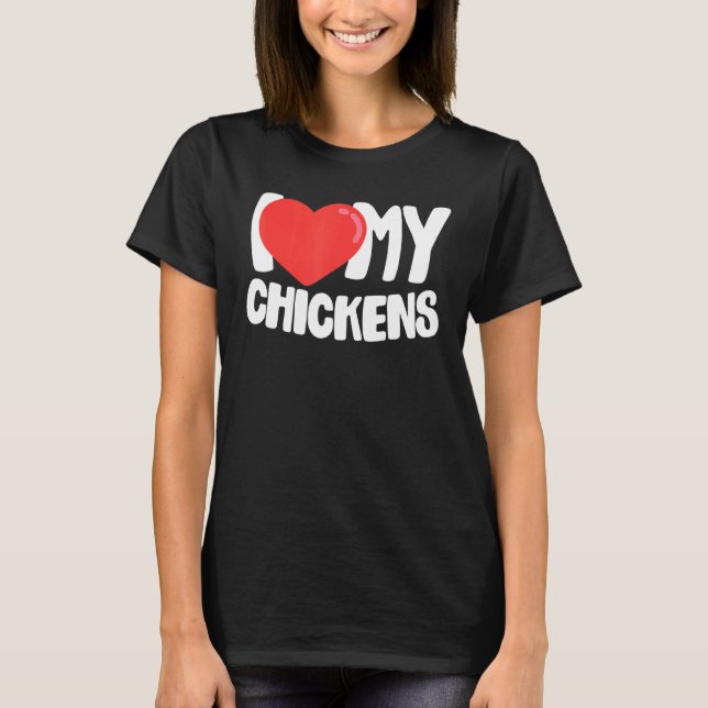 Camiseta Amo Corazón a Mis Pollos (Anverso)
