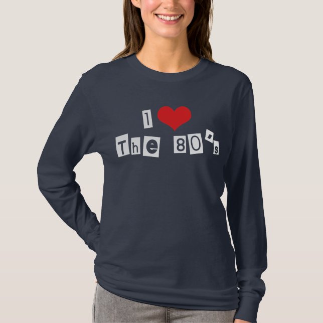 Camiseta Amo corazón los 80 (Anverso)