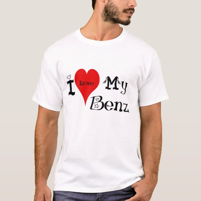 Camiseta amo (corazón) mi Benz (Anverso)