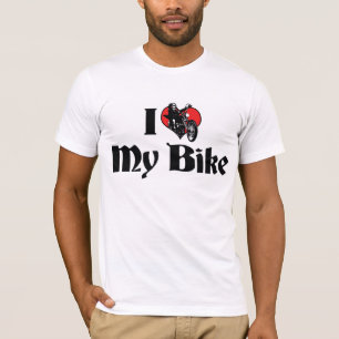 Camiseta Amo corazón mi bicicleta - Amante de bicicleta mot