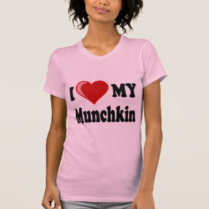 Camiseta Amo (corazón) mi gato de Munchkin