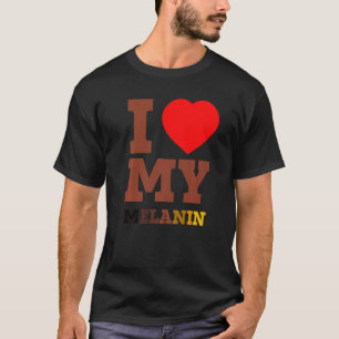 Camiseta Amo (corazón) mi melanina Mes de Historia Negra Af