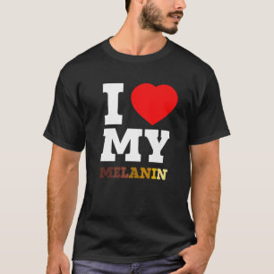 Camiseta Amo (corazón) mi melanina Mes de Historia Negra Af