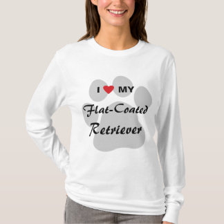 Camiseta Amo (corazón) mi perro perdiguero Plano-Revestido