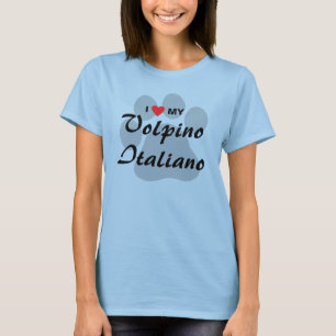 Camiseta Amo (corazón) mi Volpino Italiano