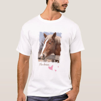 Camiseta Amo corazones rosados de los caballos