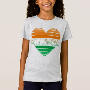 Camiseta Amo Costa de Marfil, Costa de Marfil corazón