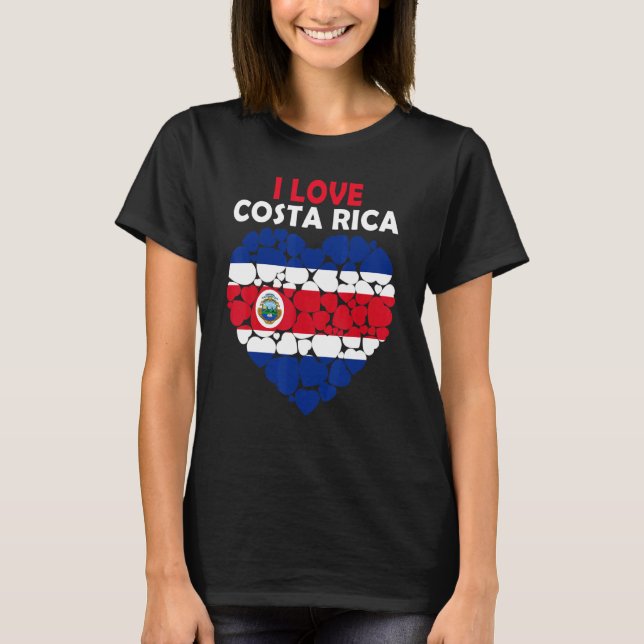 Camiseta Amo Costa Rica Orgulloso De Ser Bandera Costarrice (Anverso)