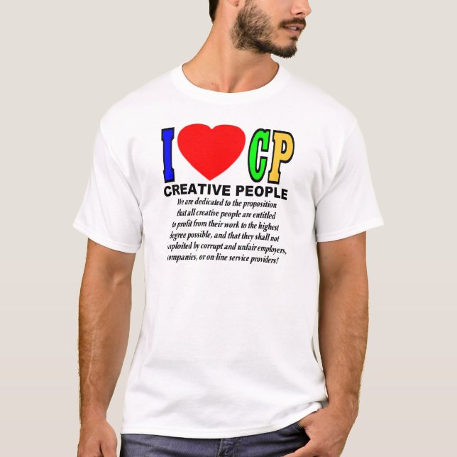 Camiseta Amo CP (la gente creativa) (Anverso)