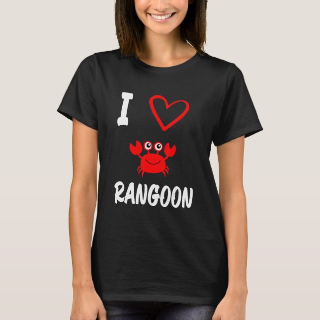 Camiseta Amo Crab Rangoon  Cangrejo Lindo (Anverso)