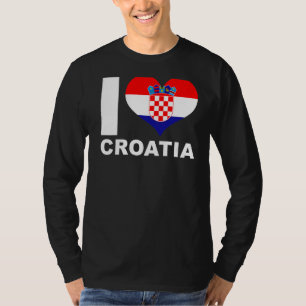 Camiseta Amo Croacia Bandera del Corazón