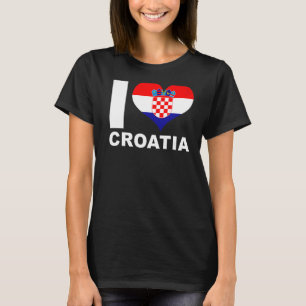 Camiseta Amo Croacia Bandera del Corazón