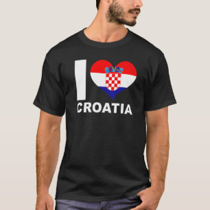 Camiseta Amo Croacia Bandera del Corazón