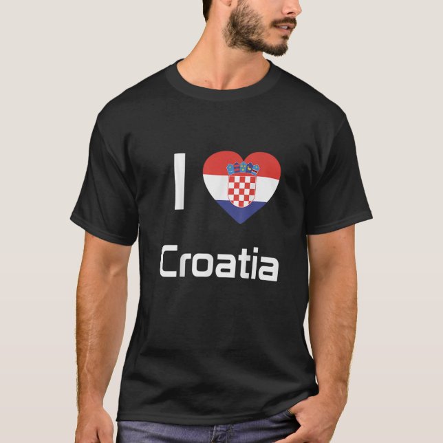 Camiseta Amo Croacia Vintage de bandera de CROATIA (Anverso)