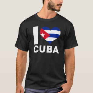 Camiseta Amo Cuba Bandera del Corazón