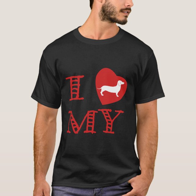 Camiseta Amo Dachshund (Anverso)