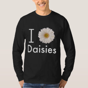 Camiseta Amo Daisies Gerber Daisy Flor Blanca