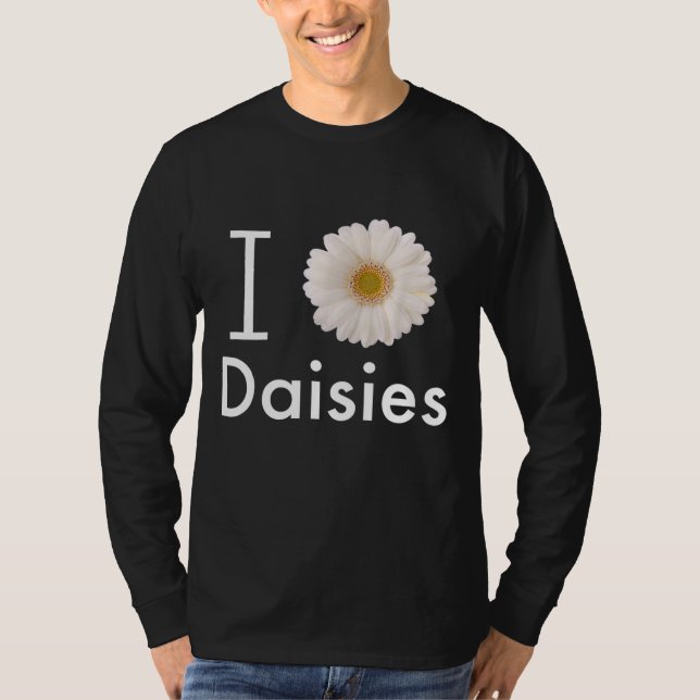 Camiseta Amo Daisies Gerber Daisy Flor Blanca (Anverso)