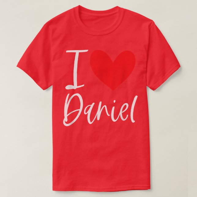 Camiseta Amo Daniel Nombre Chica Personalizada Mujer BFF He (Diseño del anverso)