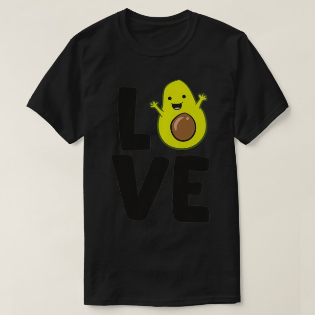 Camiseta Amo de la comida vegana aguacate pullover (Diseño del anverso)