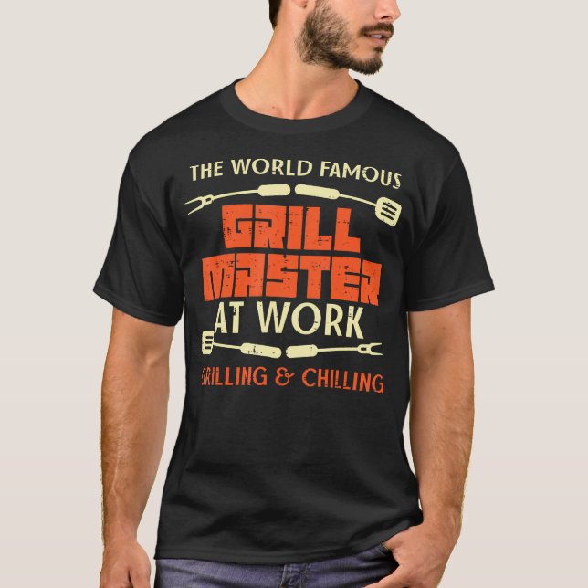 Camiseta Amo De Parrillada En El Trabajo Grilling Chilling  (Anverso)