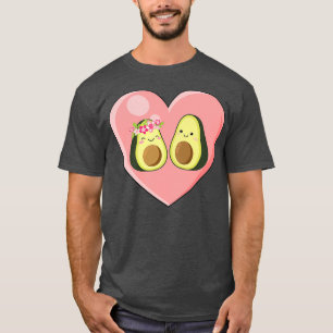 Camiseta Amo de San Valentín Cute Aguacate Pareja Abrazo