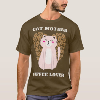 Camiseta Amo del café de la madre del gato 203