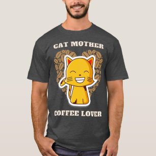 Camiseta Amo del café de la madre del gato 205