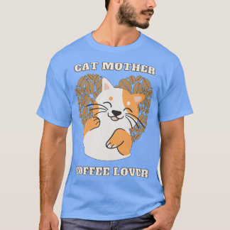 Camiseta Amo del café de la madre del gato 210