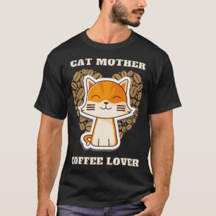 Camiseta Amo del café de la madre del gato 212
