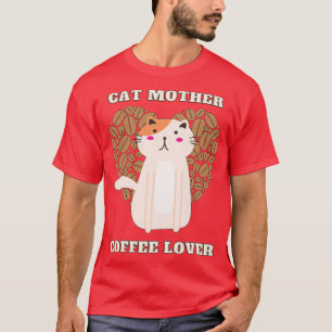 Camiseta Amo del café de la madre del gato 213