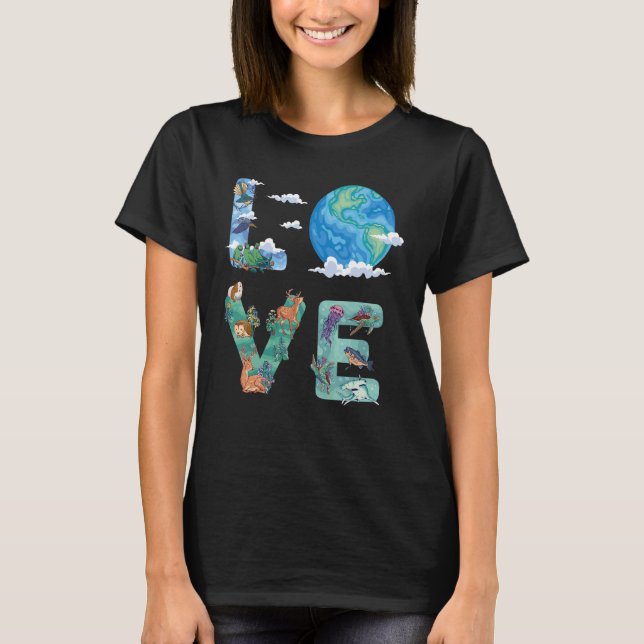 Camiseta Amo Día Mundial de la Tierra 2022 Ani ambiental de (Anverso)