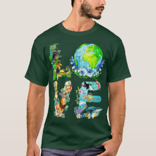 Camiseta Amo Día Mundial de la Tierra 2022 Ani ambiental de