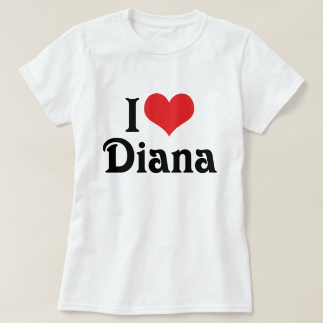 Camiseta Amo Diana (Diseño del anverso)
