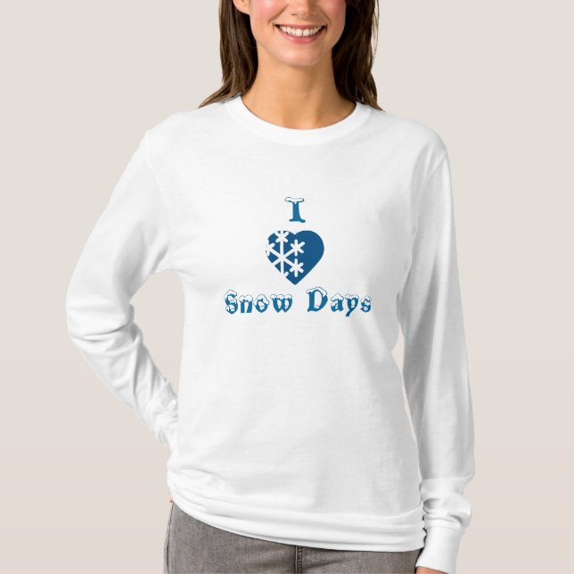 Camiseta Amo días de la nieve (Anverso)