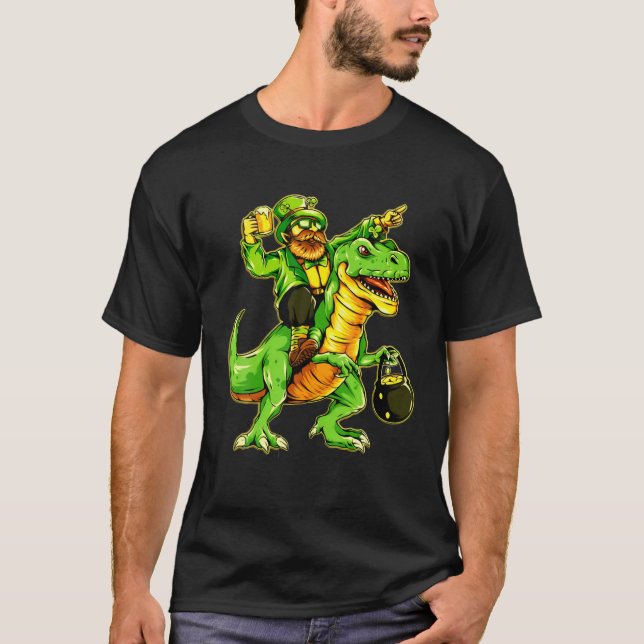 Camiseta Amo Dinosaurio Patrick Día Luz Noche Impresa (Anverso)