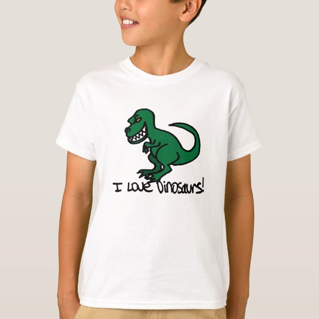 Camiseta ¡Amo dinosaurios! (Anverso)