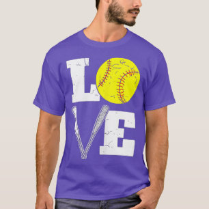 Camiseta Amo divertido jugador de softball