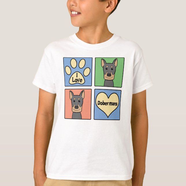 Camiseta Amo Dobermans (Anverso)