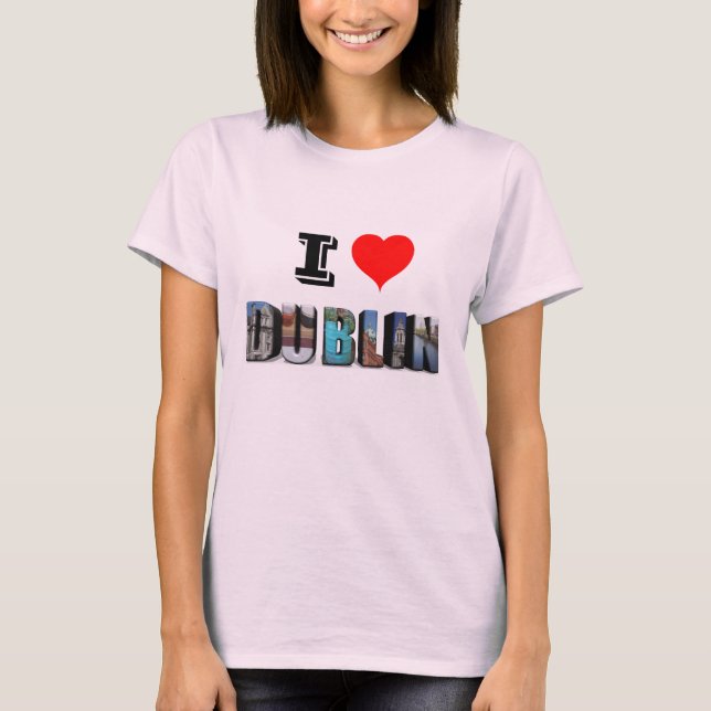 Camiseta Amo Dublín Irlanda foto de viaje 3D (Anverso)